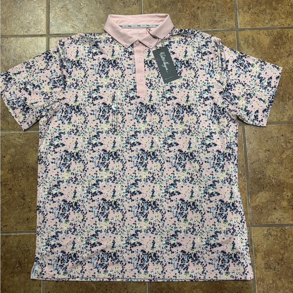 Walter Hagen Performance 11 Garden Party Printed Short Sleeve Golf Polo Mens XL